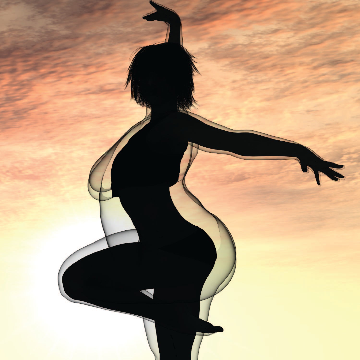 Woman Silhouette Dancing