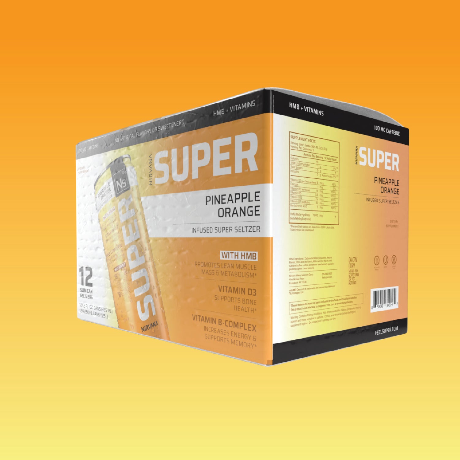 Nirvana Super™ Seltzer Pineapple Orange - Pallet (26x12pk)