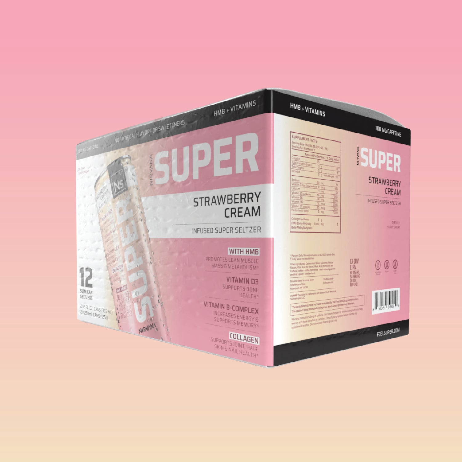Nirvana Super™ Seltzer Strawberry Cream (12pk)